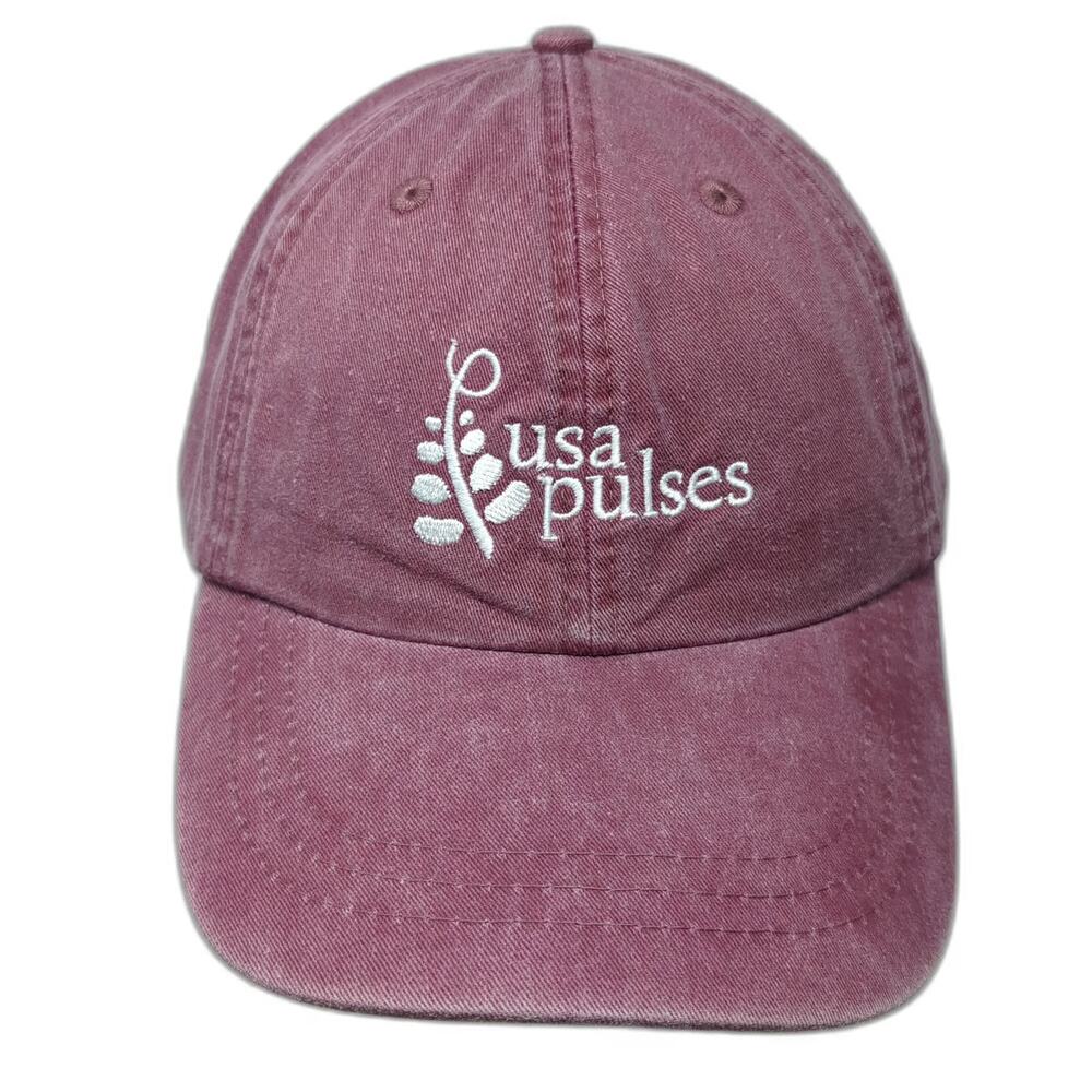 Adams Baseball Cap Red One Size USA Pulses I Love Dry Beans Hat Strapback Cotton